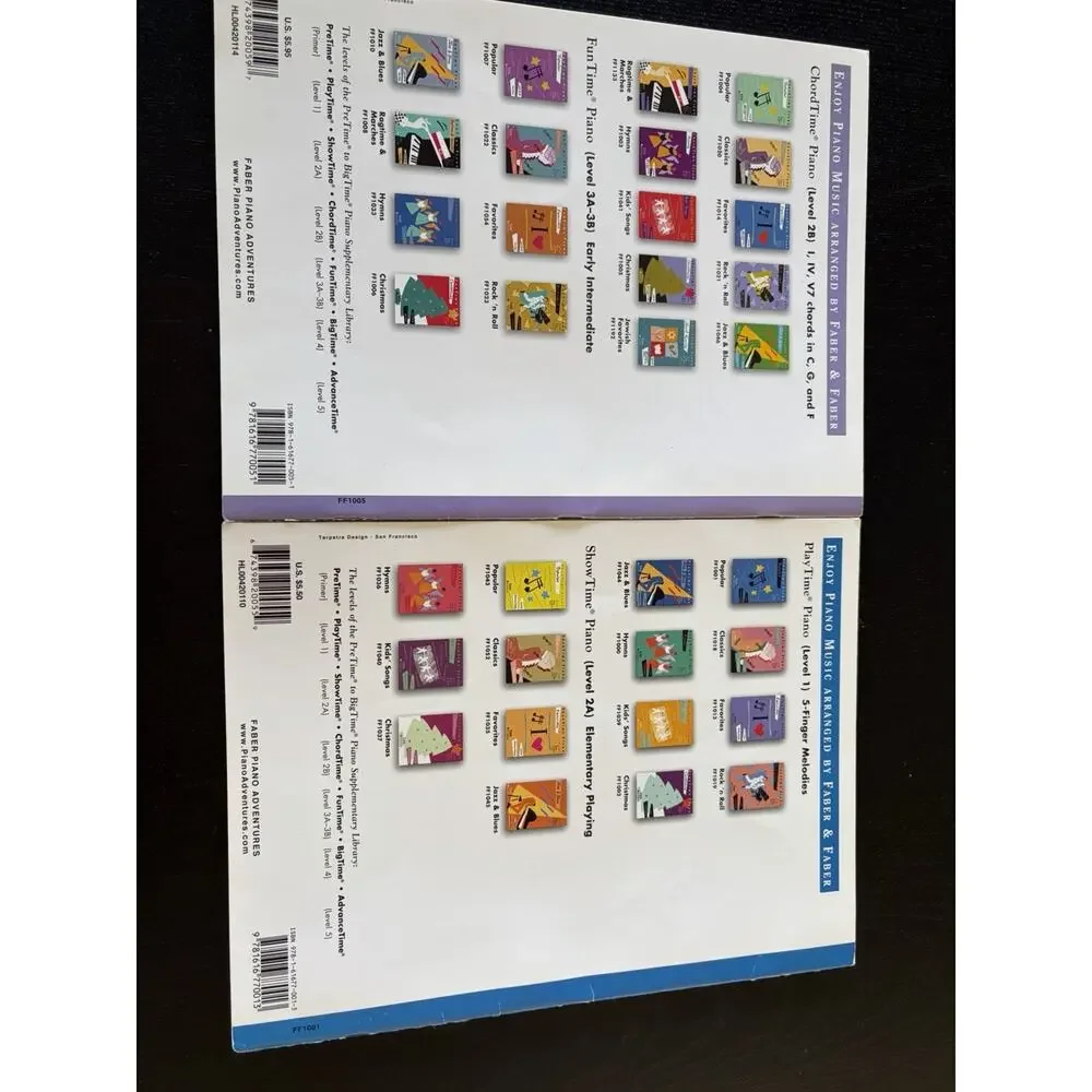 Faber Piano Adventures Beginner Music Books Lot of 8 Flash Cards Christmas Hanon